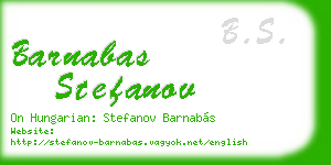 barnabas stefanov business card