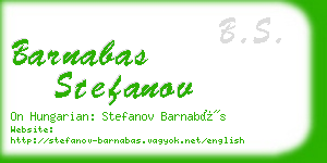 barnabas stefanov business card